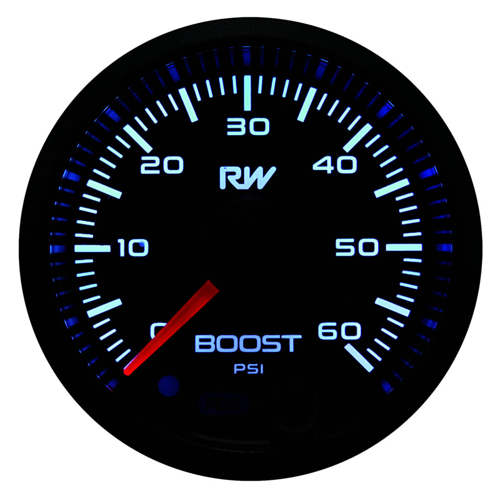 Raceworks 52mm Electronic Diesel Boost Gauge Kit 60PSI BC Direct